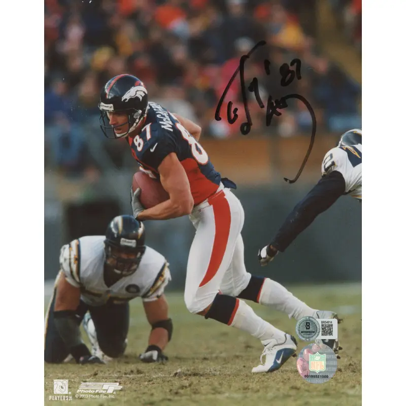 Broncos Ed McCaffrey Authentic Signed 8x10 Photo Autographed BAS #BR54814