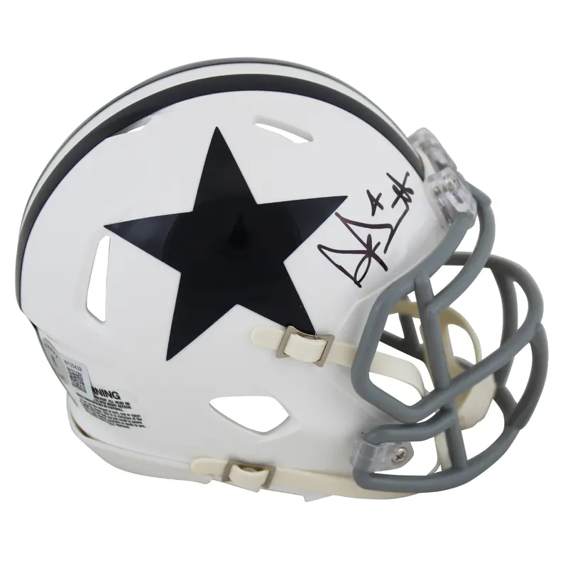 Cowboys Dak Prescott Authentic Signed 1960-63 TB Speed Mini Helmet BAS Witnessed