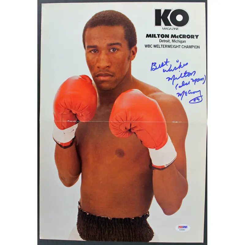 Milton McCrory Authentic Signed 11x16 Boxing Magazine Page Poster PSA #AB40897
