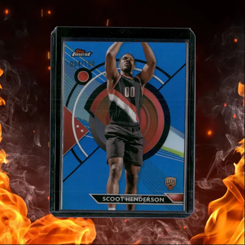 2023-24 Topps Finest Basketball Scoot Henderson Blue Refractor Rookie 094/150