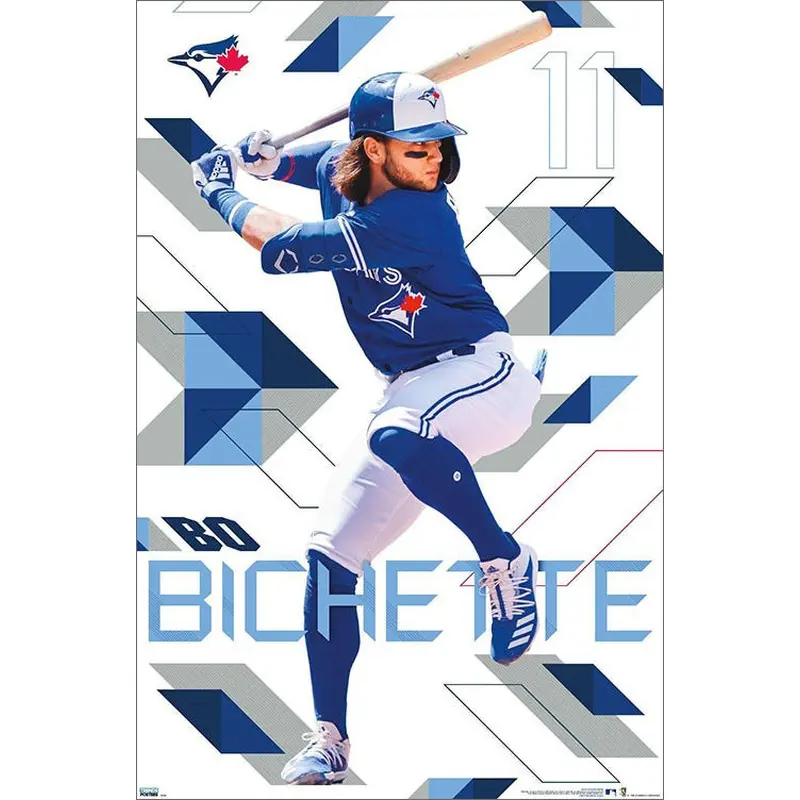 Bo Bichette "Blast" Toronto Blue Jays MLB Baseball Action Poster - Costacos Sports