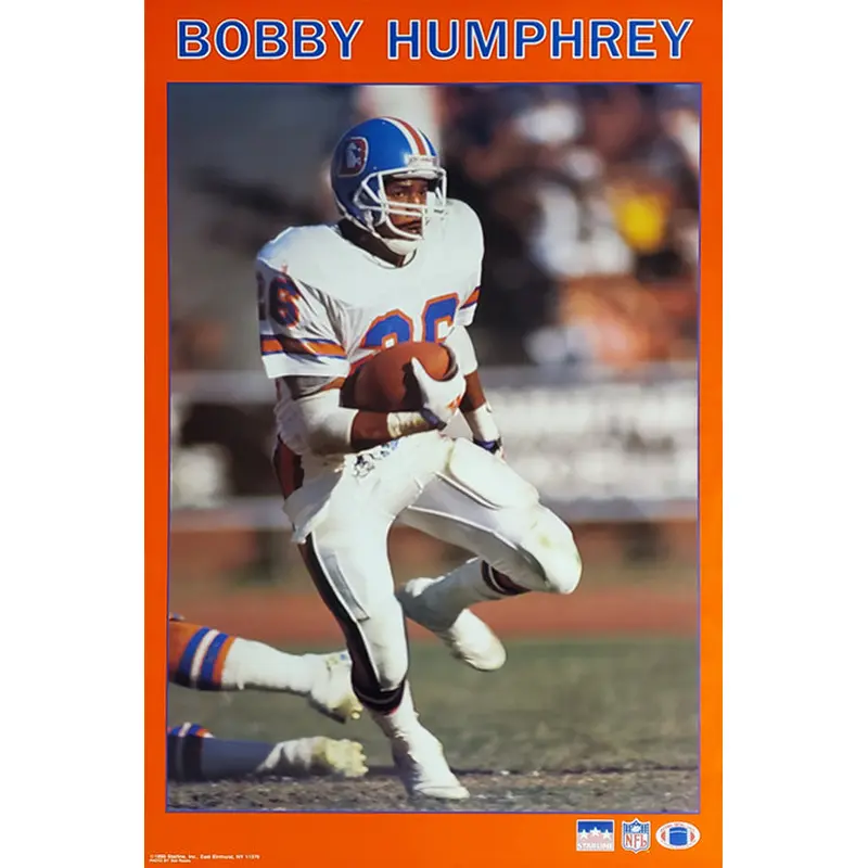 Bobby Humphrey "Action" Denver Broncos NFL Action Poster - Starline Inc. 1990
