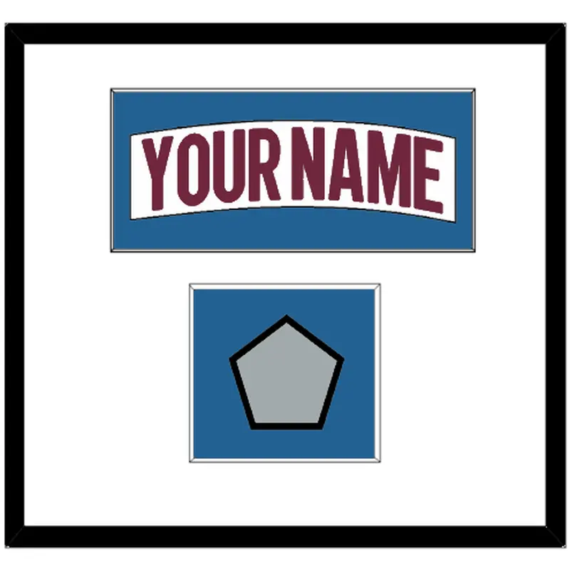 Colorado Nameplate & 2022 Stanley Cup Finals Patch - Road White - Single Mat 2