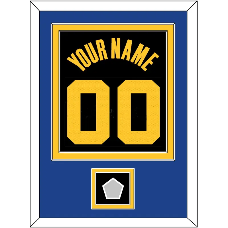 Golden State Name & Number With Finals Patch - Black City (2021-2022) - Double Mat 3