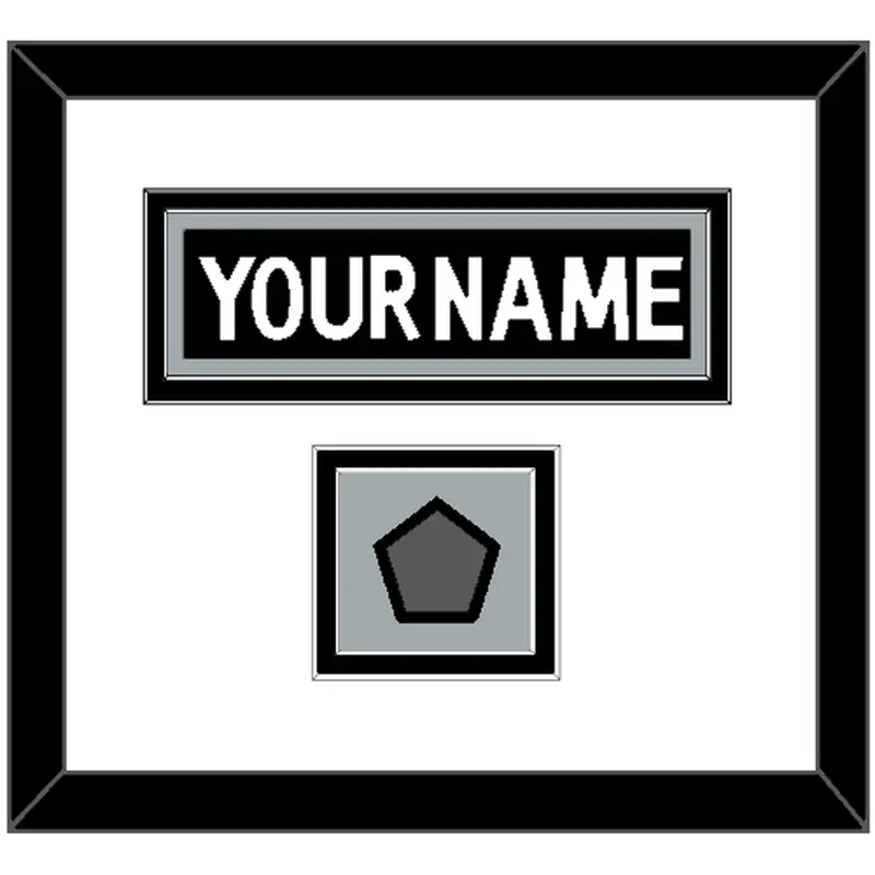 Los Angeles Nameplate & Stanley Cup Champions Patch - Home Black (2011-2017) - Double Mat 1