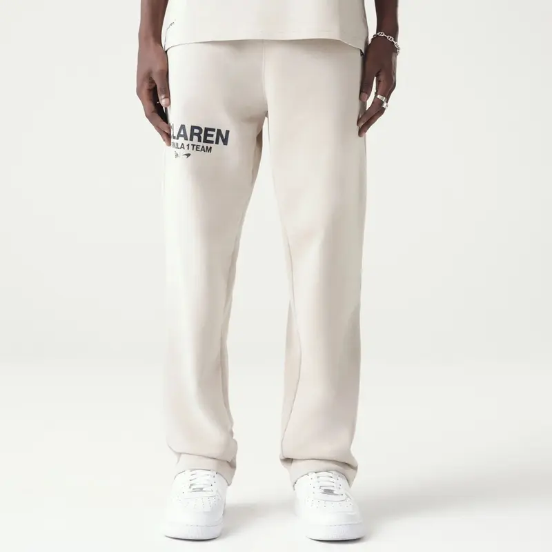 McLaren Racing Washed Pack Cream Straight Leg Joggers