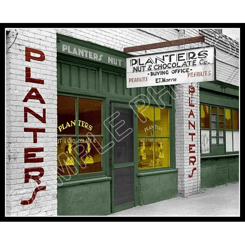 1938 Planters Peanuts Office Store Colorized 8X10 Photo - Enfield North Carolina - 2371