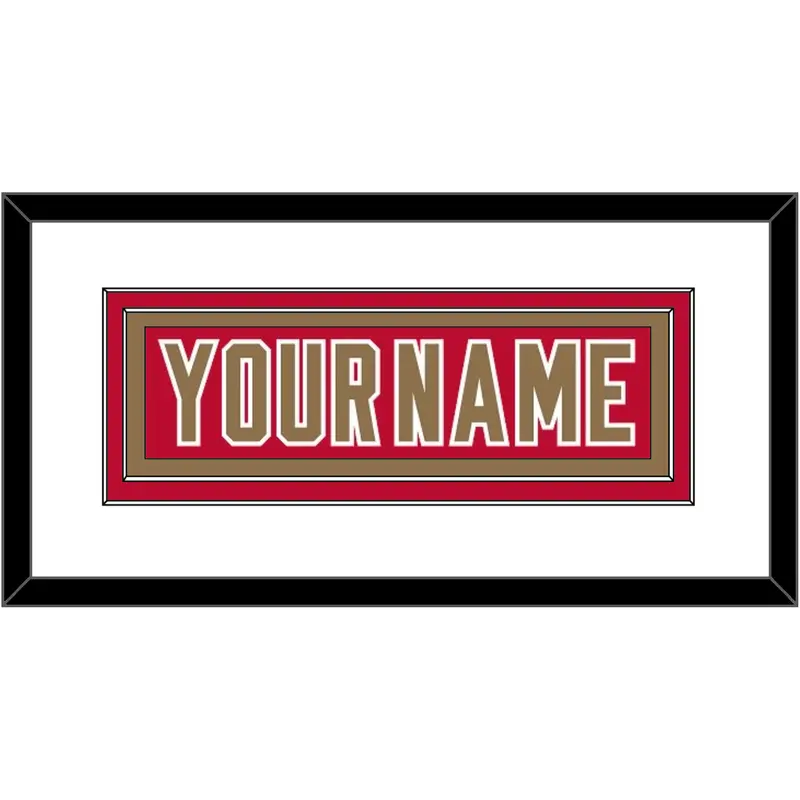 Denver Nameplate - Road Crimson - Double Mat 1