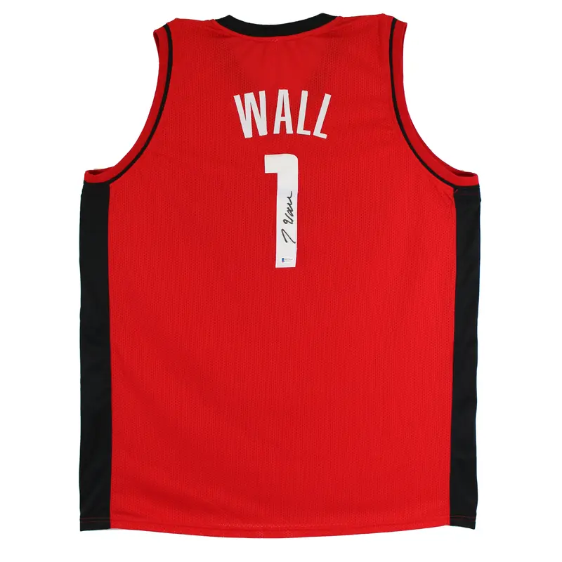 John Wall Authentic Signed Red Pro Style Jersey Autographed BAS Witnessed