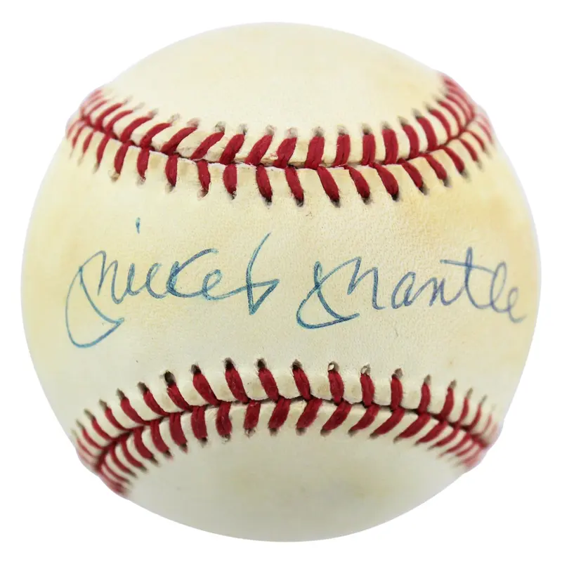 Yankees Mickey Mantle Signed Authentic Oal Baseball UDA #Auf46374