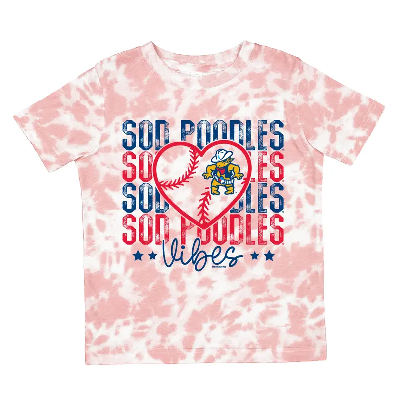 Amarillo Sod Poodles Rose Tie Dye Draw Toddler Tee