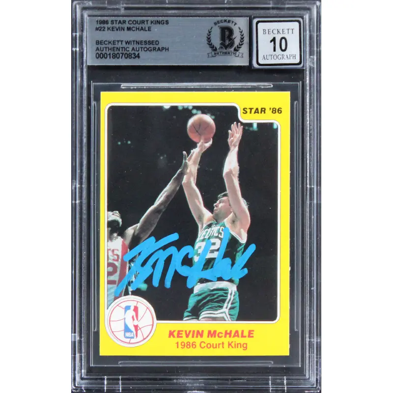 Celtics Kevin McHale Signed 1986 Star Court Kings #22 Card Auto 10! BAS Slabbed