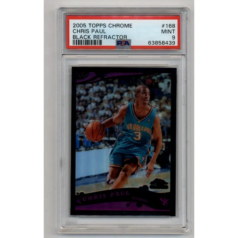 Chris Paul 2005-06 Topps Chrome Black Refractor #168 343/399 PSA 9 Mint