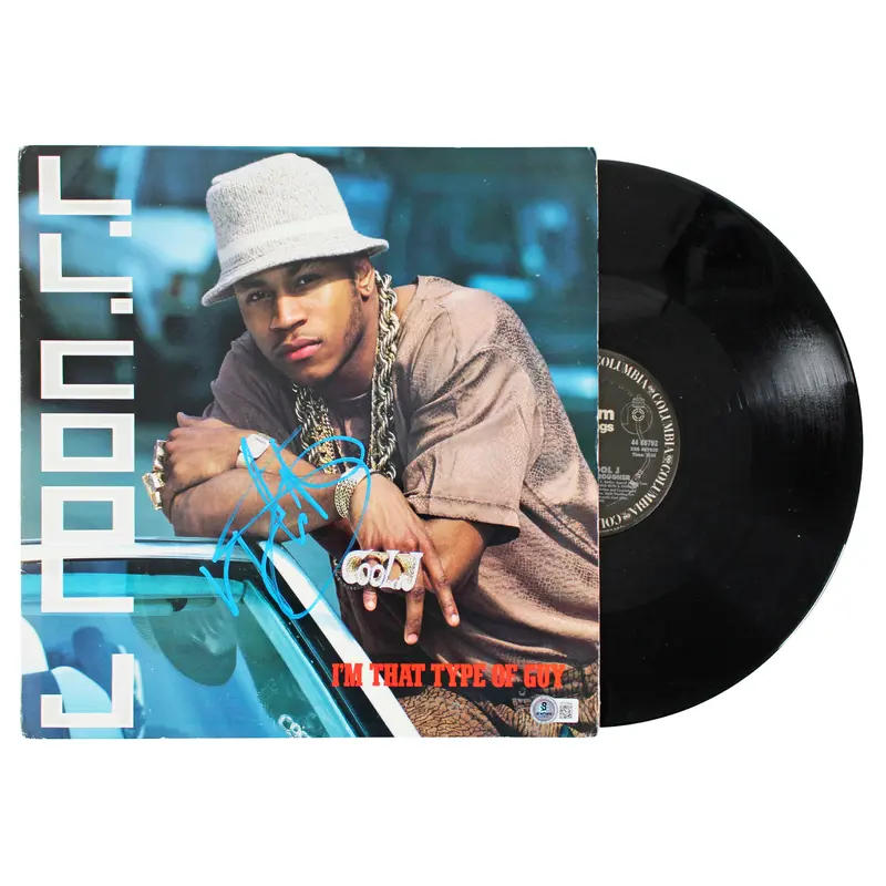 L.L. Cool J. Signed I'm That Type Of Guy Album Cover W/ Vinyl BAS #BP32644