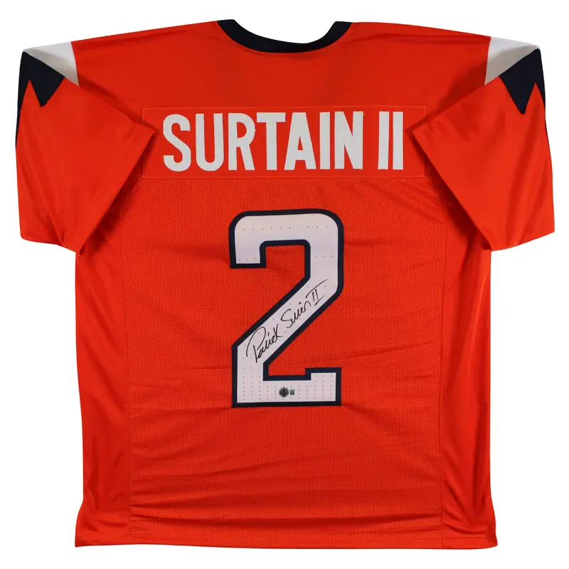 Patrick Surtain II Authentic Signed Orange Pro Style Jersey BAS Witnessed