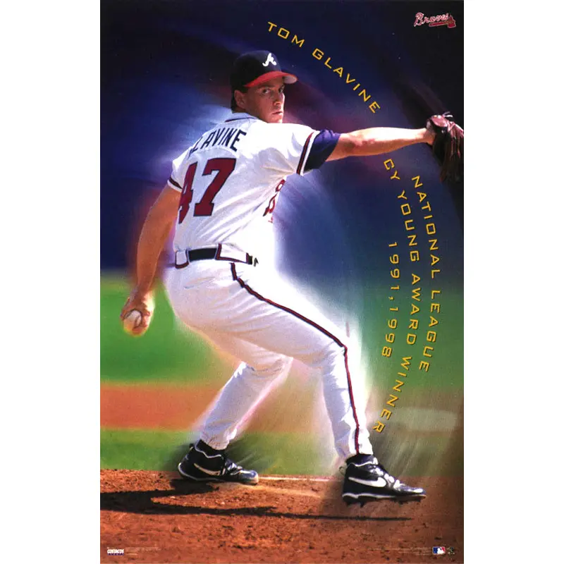Tom Glavine "Cy" Atlanta Braves MLB Baseball Pitcher Action Poster - Costacos 1999