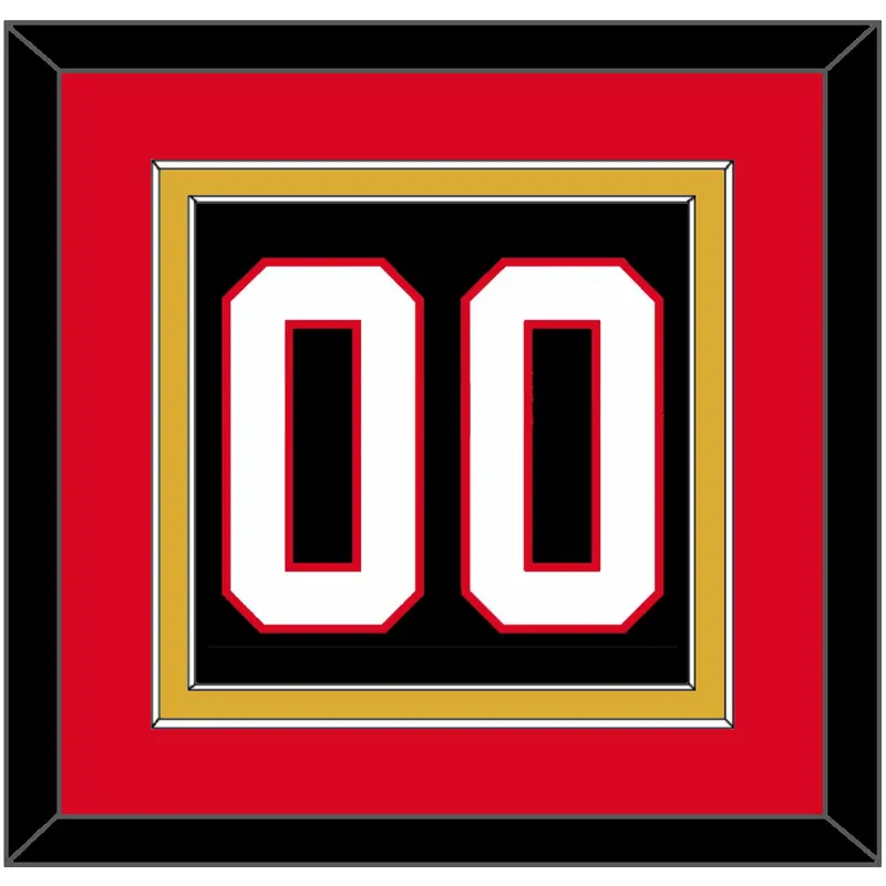 Canada Mens Hockey Number - 2014 Olympics Alternate Black - Double Mat 3