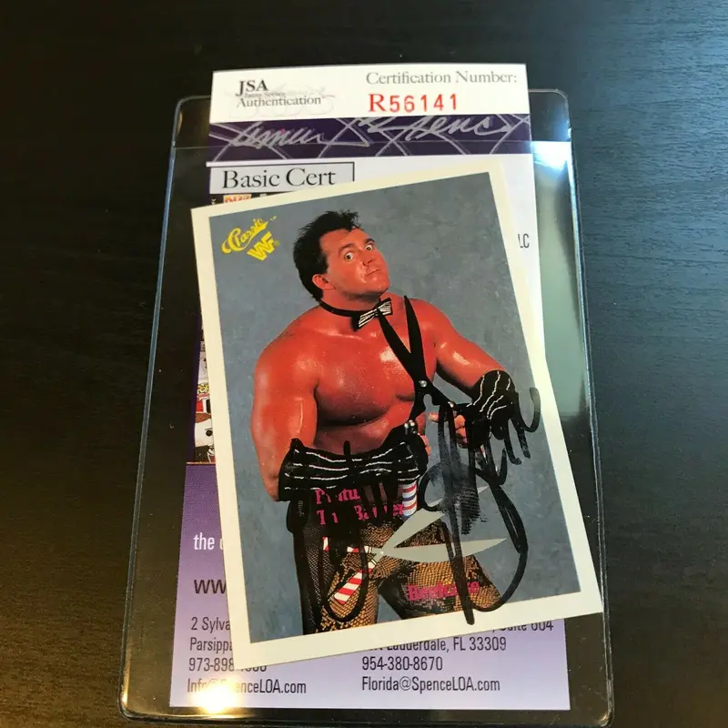 Brutus Beefcake Signed Autographed Wrestling Card JSA COA