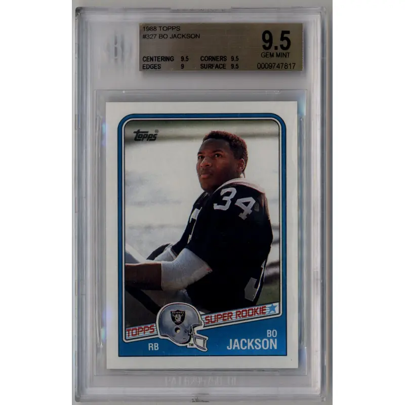 Bo Jackson 1988 Topps Rookie #327 BGS 9.5 Gem Mint