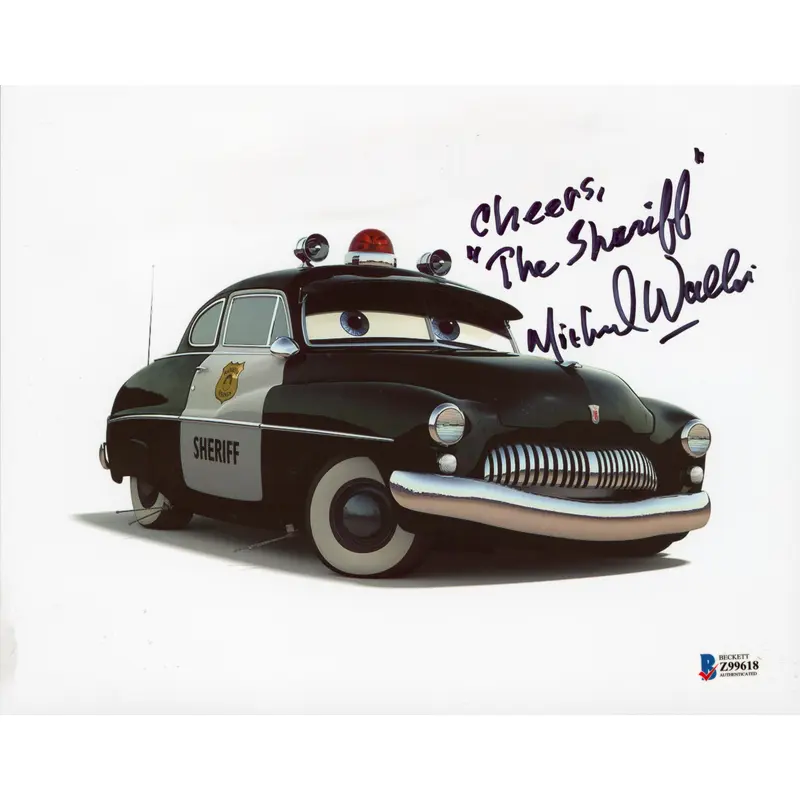 Michael Wallis Cars "Cheers The Sheriff" Authentic Signed 8x10 Photo BAS #Z99618