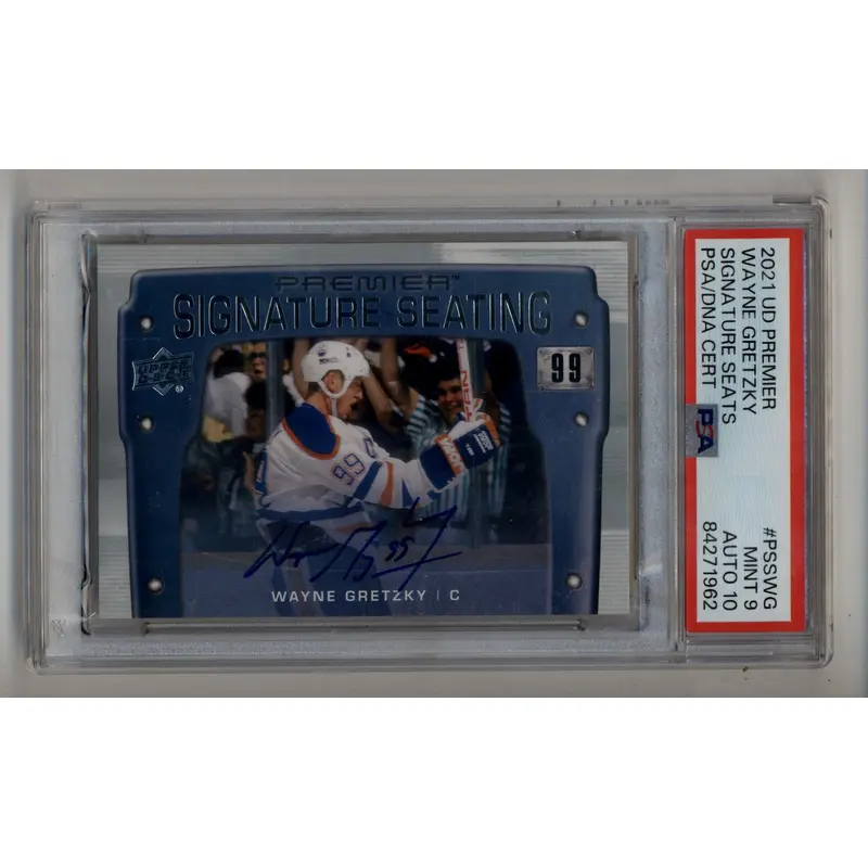 Wayne Gretzky 2021-22 UD Premier Signature Seats PSA 9 Mint Auto 10