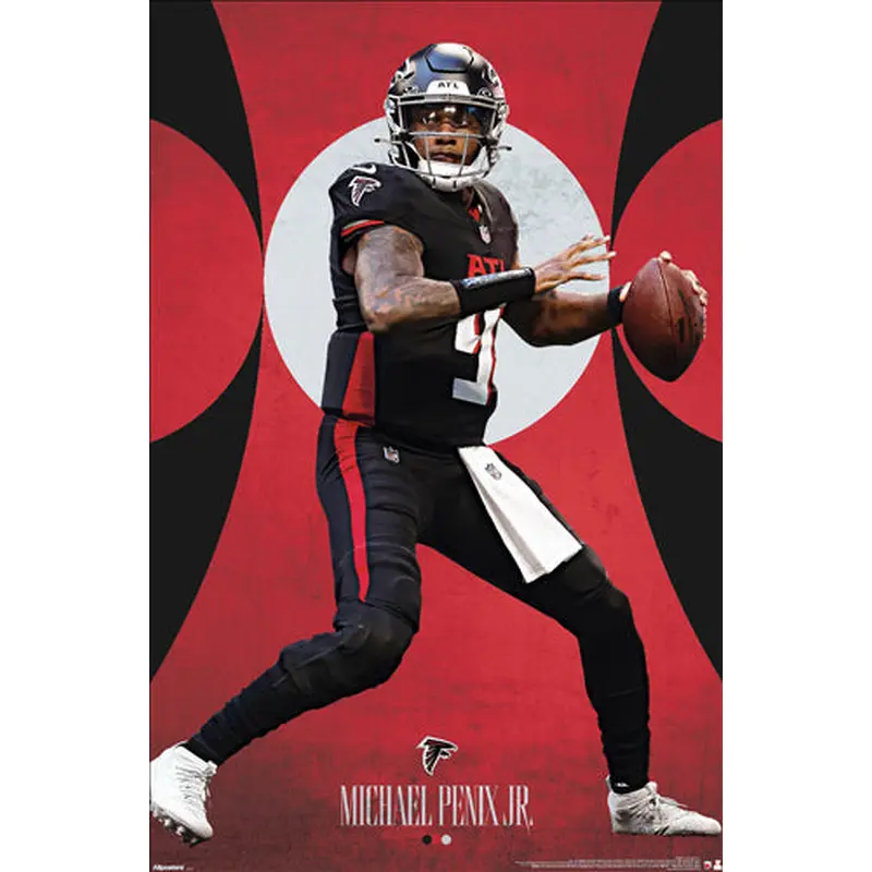 Michael Penix Jr. "Superstar" Atlanta Falcons NFL Action Poster - Costacos 2025