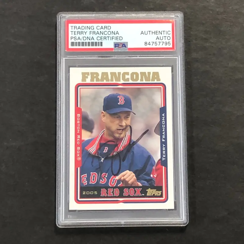 2004 Topps #271 Terry Francona Signed Card PSA Slabbed Auto Red Sox