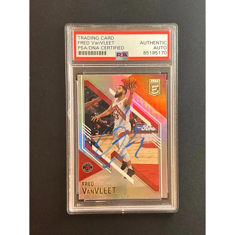 2020-21 Panini Donruss Elite #28 Fred VanVleet Signed Card AUTO PSA Slabbed Raptors