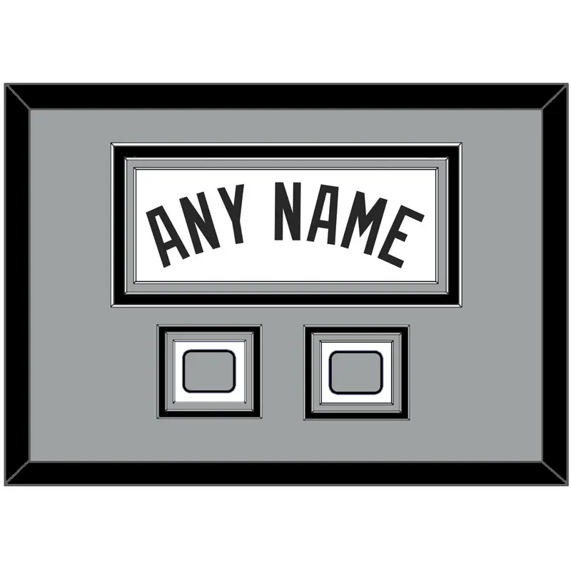 San Antonio Name With 2 Champions Banner Patches - Home White (2002-2017) - Triple Mat 5