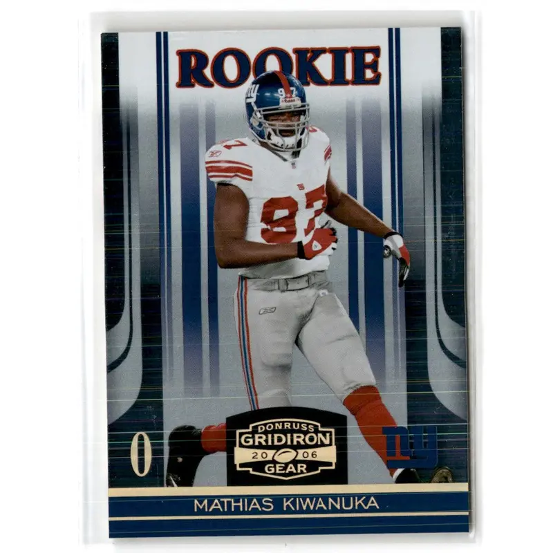 2006 Donruss Gridiron Gear Gold Holofoil Mathias Kiwanuka #177 060/100