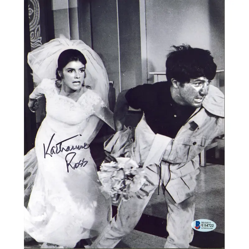 Katharine Ross The Graduate Signed 8x10 Black & White Photo BAS #U14722