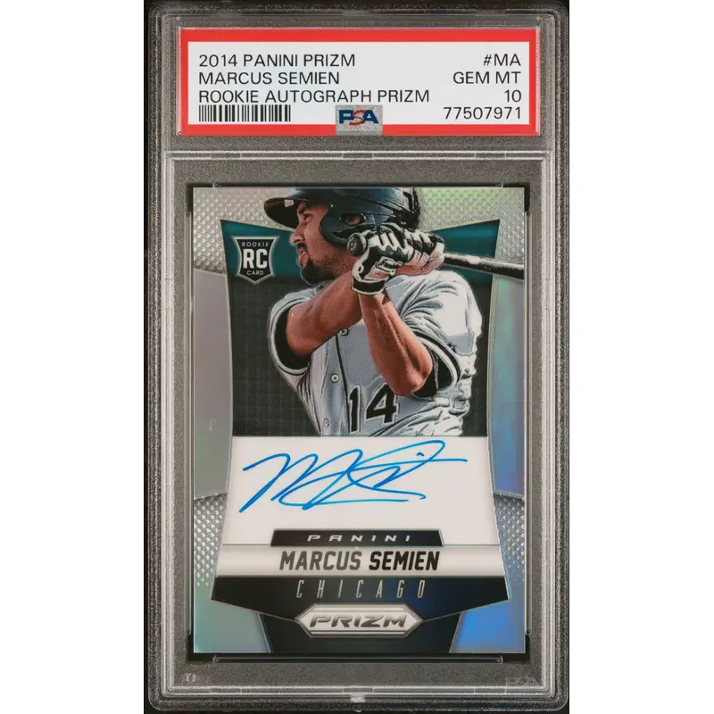Marcus Semien 2014 Panini Prizm Rookie Autograph PSA 10 Gem Mint