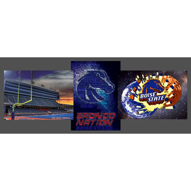 Boise State Broncos "Football Spirit" 3-Poster Combo Set - Team Spirit Posters