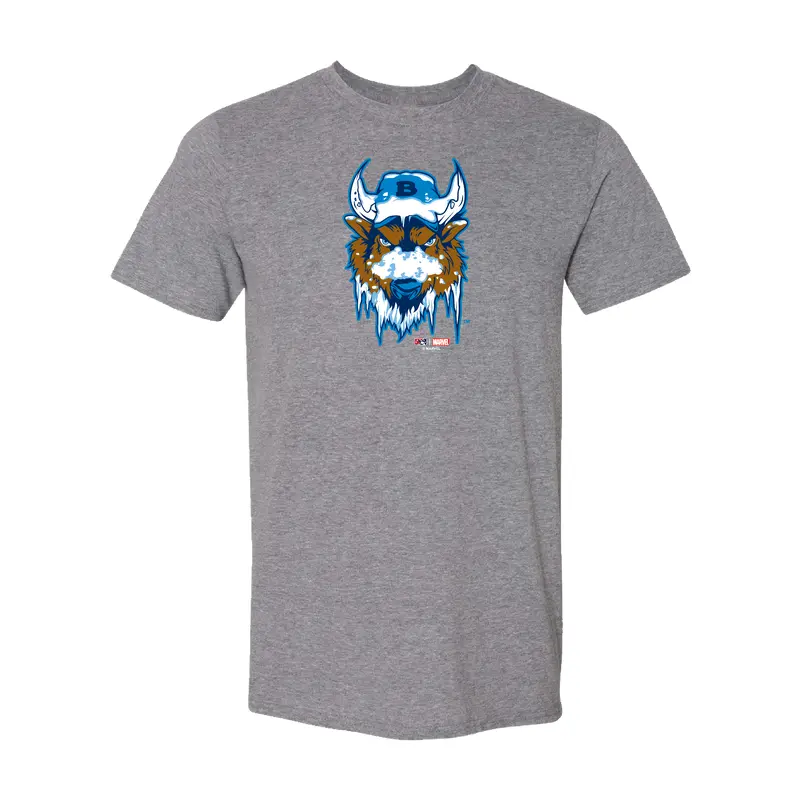 Buffalo Bisons Marvel's Defenders of the Diamond Heather Graphite Primary Tee