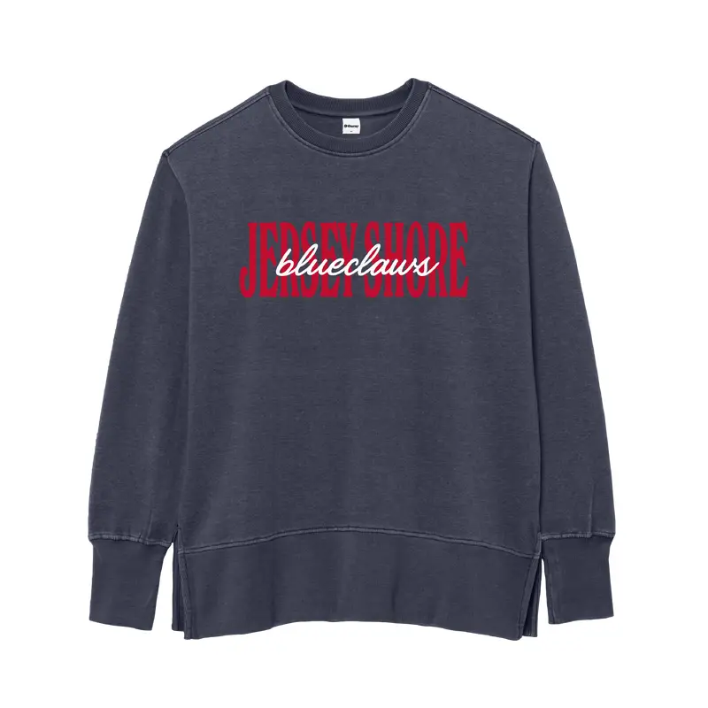 Jersey Shore BlueClaws Womens Weathered Fleece Crew