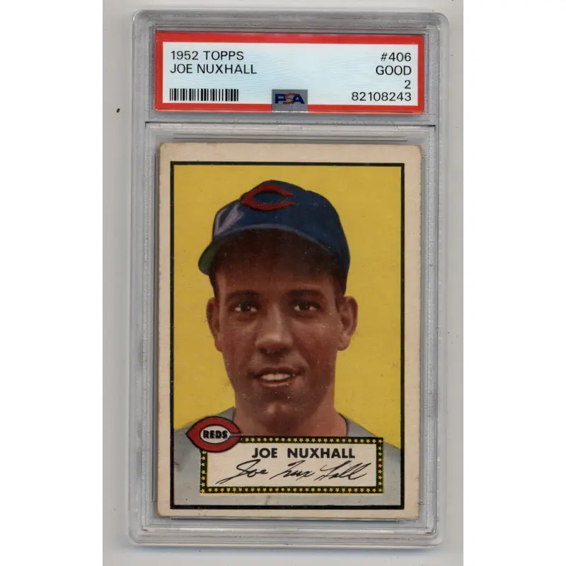 Joe Nuxhall 1952 Topps #406 PSA 2 Good