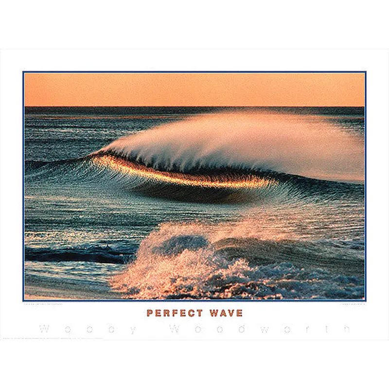 Surfing "Perfect Wave" Ocean Sunset Poster Print - Creation Captured