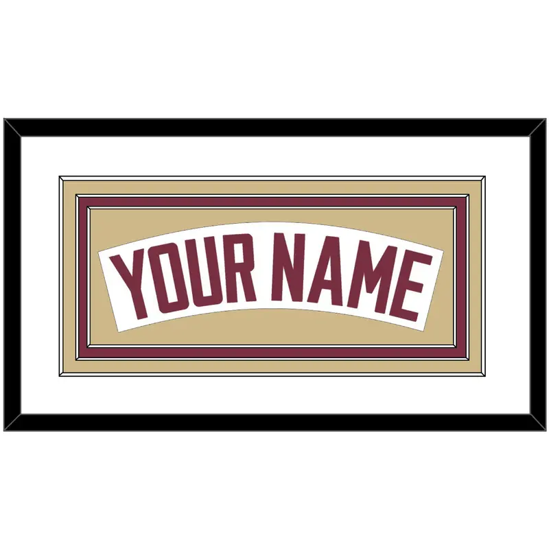 Florida State Baseball Nameplate - Home White - Triple Mat 2