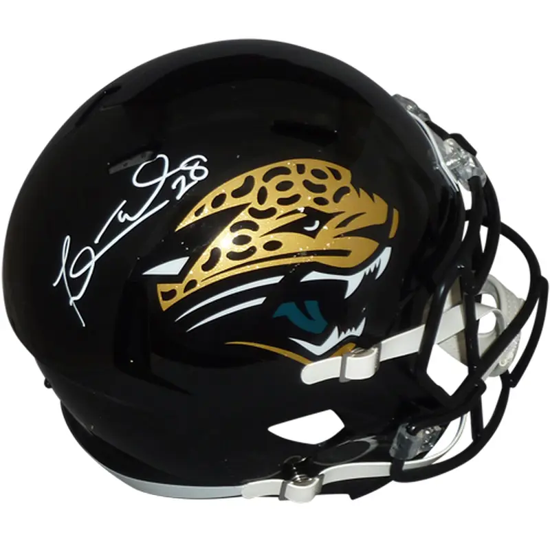 Fred Taylor Autographed Jacksonville Jaguars Deluxe Full-Size Replica Helmet - Beckett