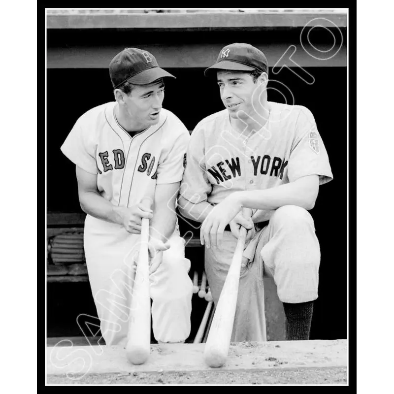 Ted Williams Joe Dimaggio 8X10 Photo - Red Sox Yankees - 2080