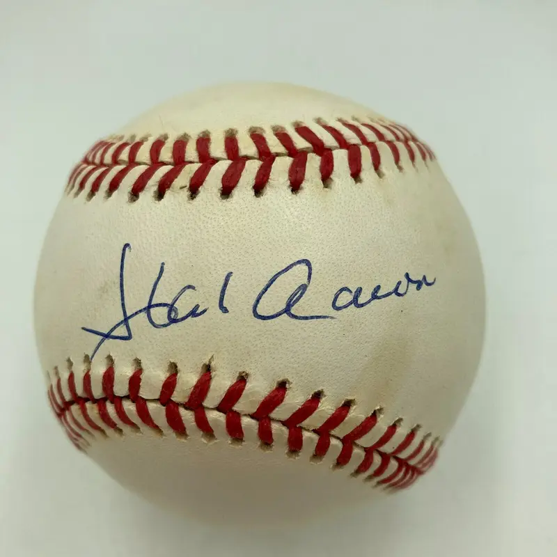 Hank Aaron Signed Official National League Baseball PSA DNA COA