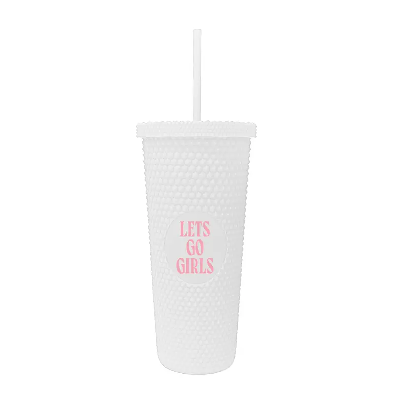 Just A Girl Lets Go Girls 24oz Studded Tumbler