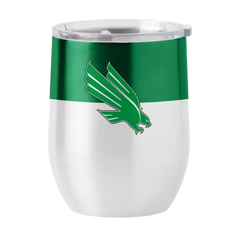 North Texas 16oz Colorblock Stainless Curved Beverage
