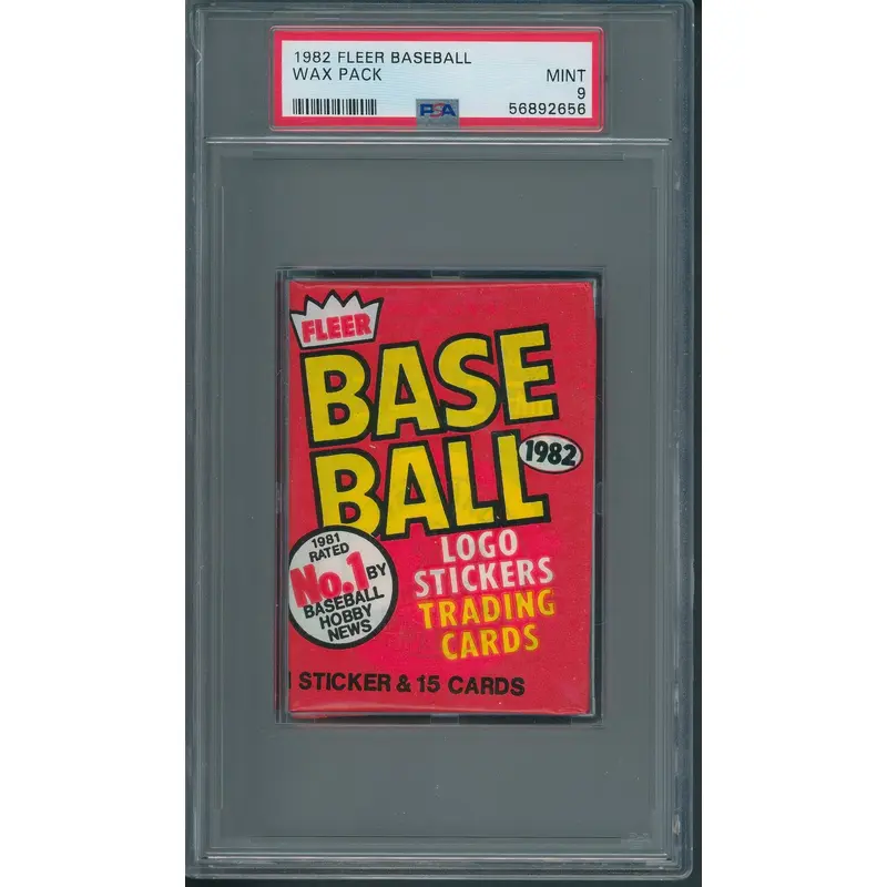 1982 Fleer Baseball Unopened Wax Pack PSA 9