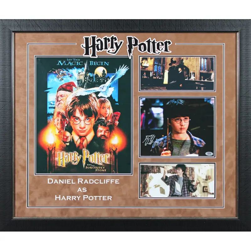 Daniel Radcliffe Harry Potter Authentic Signed Framed Display PSA/DNA #AM42566