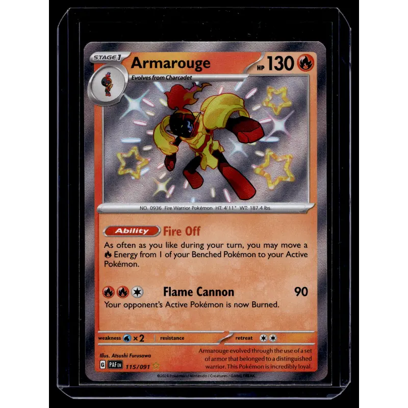 2023 Pokemon Scarlet & Violet - Paldean Fates - Shiny Rare - Armarouge #115
