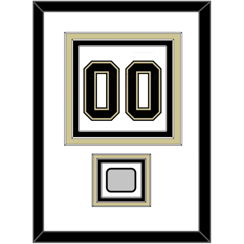Pittsburgh Number (Back) & Stanley Cup Finals Patch - Road White (2007-2016)- Triple Mat 1