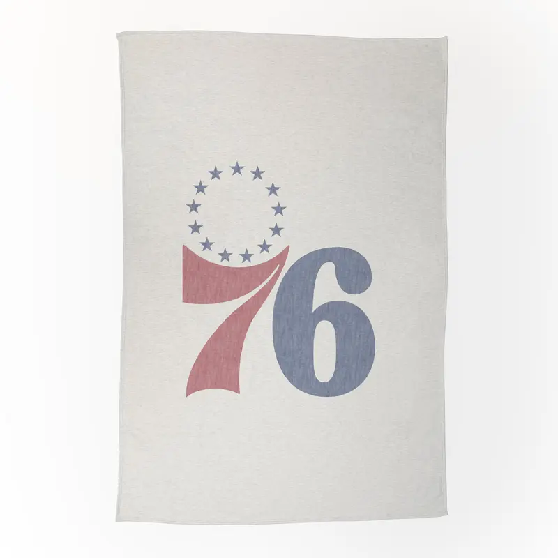 Philadelphia 76ers Oversized Logo Sublimated Sweatshirt Blanket