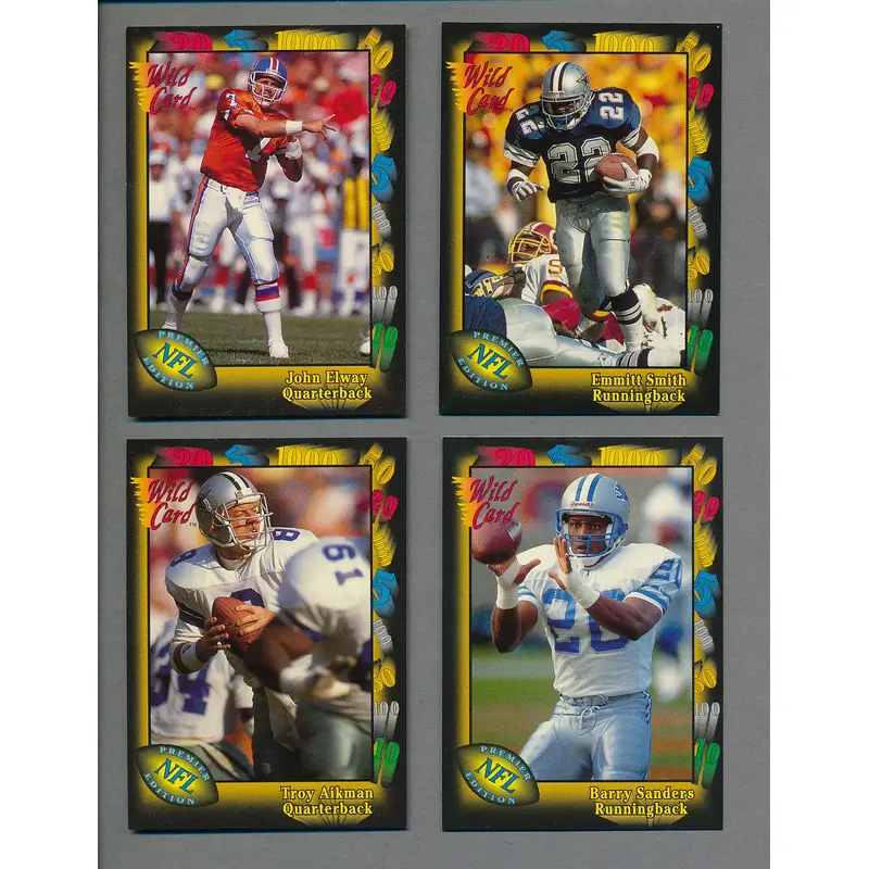 1991 Wild Card Football Complete Set (160) NM/MT MT