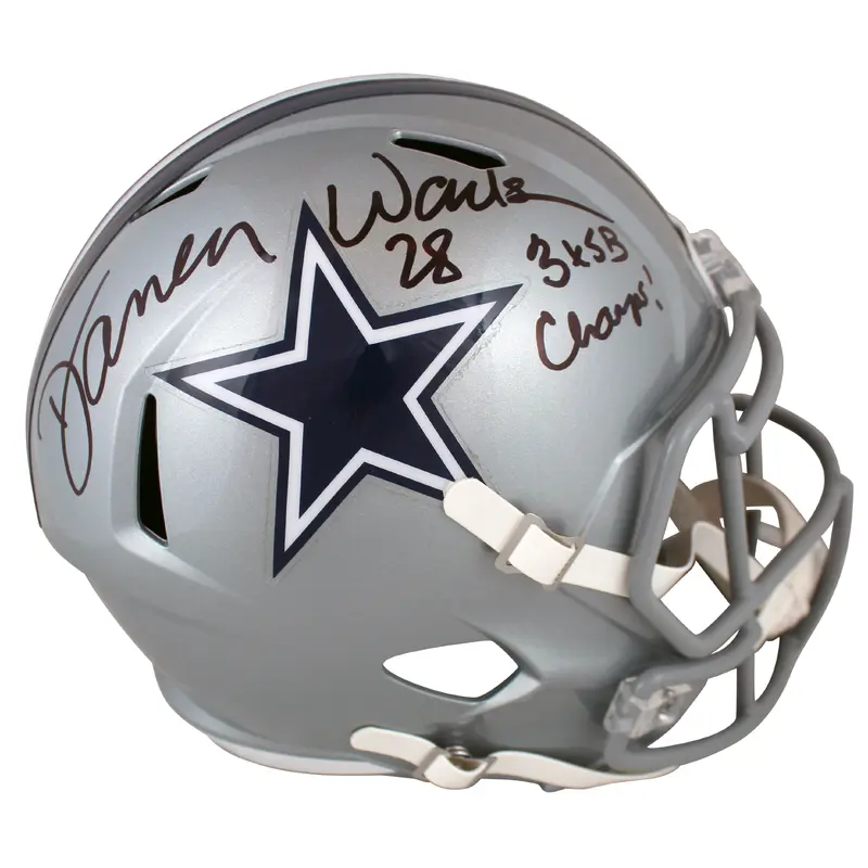 Cowboys Darren Woodson "3x SB Champ" Signed Full Size Speed Rep Helmet BAS Wit